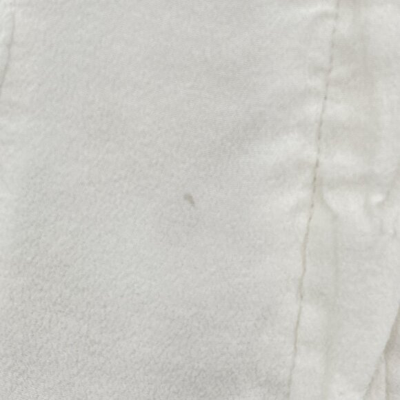 OLIVACEOUS Women's M White V-Neck Short Sleeve Button Up Top Rayon - Picture 8 of 9